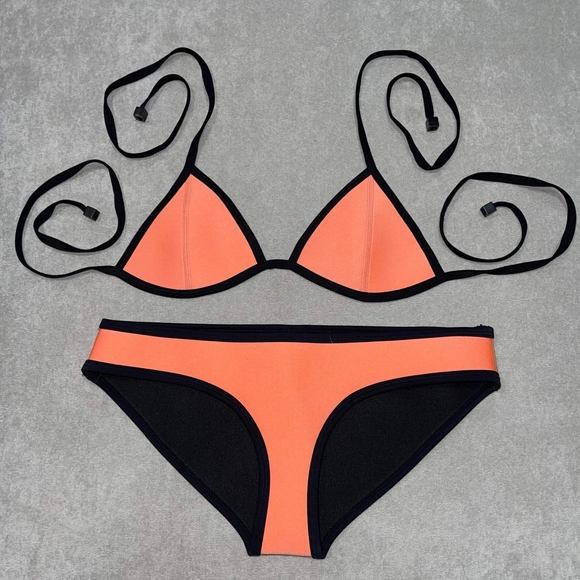 triangl swimwear Other - Triangl orange swim suit bikini set size small and XS.  Top xs bottom small.